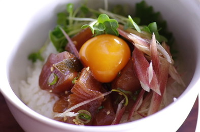 簡単☆鮪の漬け丼の写真