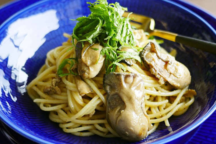 牡蠣オイル漬けで濃厚 大葉と牡蠣のパスタ レシピ 作り方 By Putimiko クックパッド