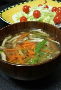 ヘルシーしめじの中華スープ
