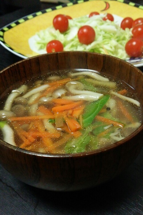 ヘルシーしめじの中華スープの画像