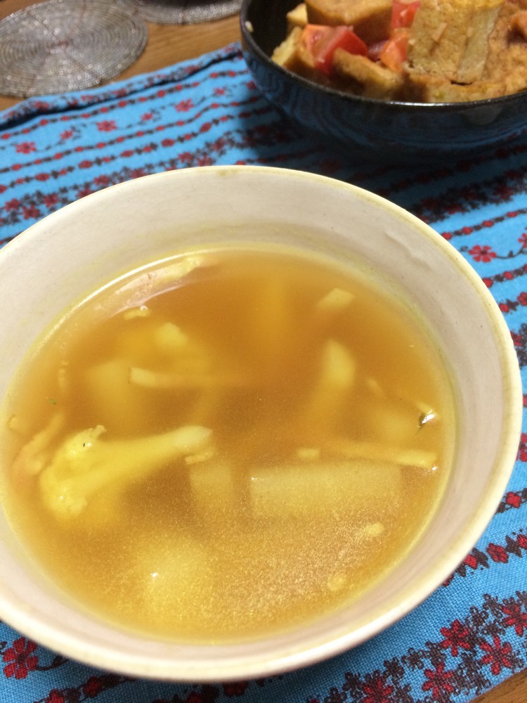 カリフラワーのカレースープのレシピ