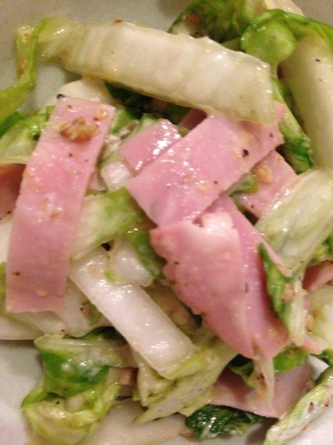 簡単副菜☆白菜とハムのサラダの画像