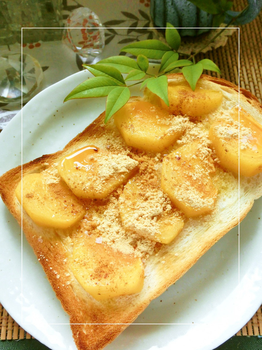 柿の蜂蜜レモン＊塩きな粉トーストの画像