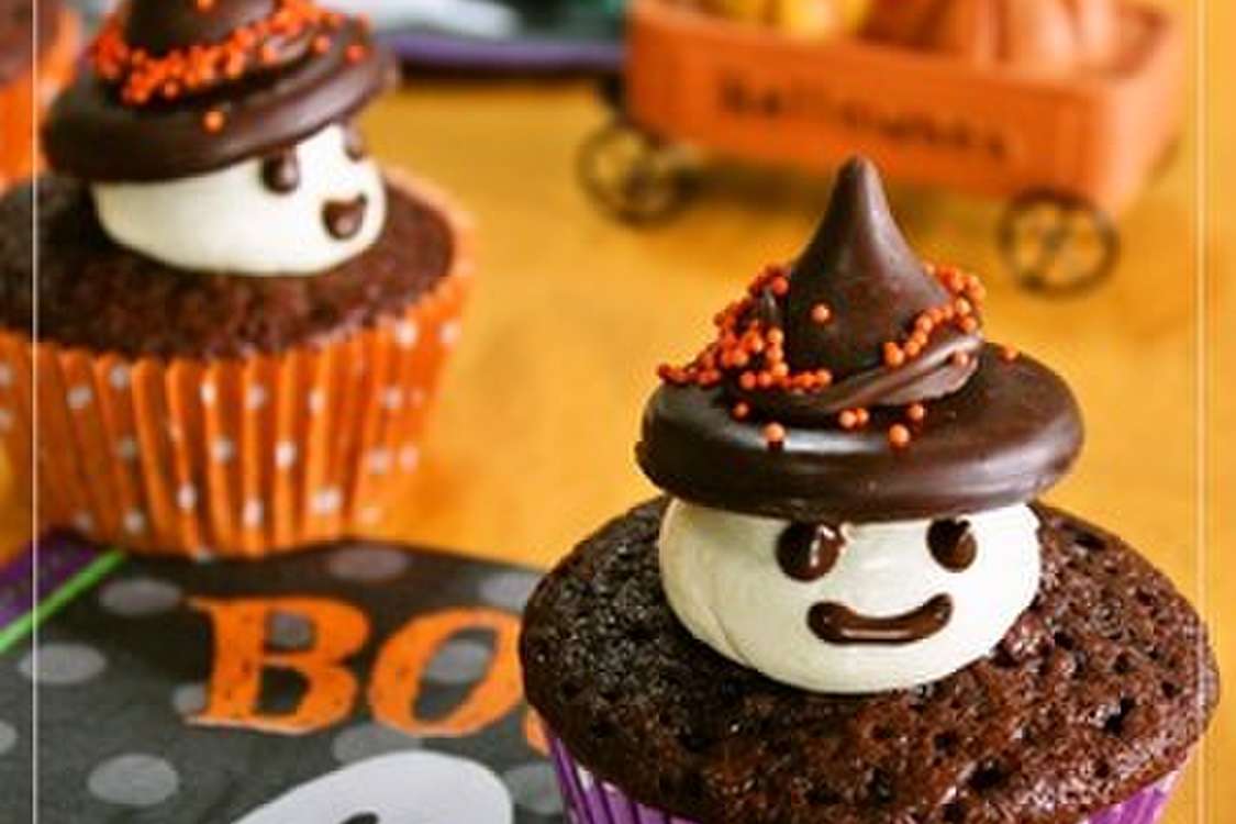 オバケカップケーキ☆ハロウィン Happy Helloween🎃 ハロウィンのカップケーキとパイを作りました