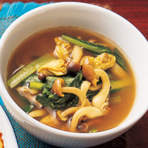 小松菜とあさりのカレースープ