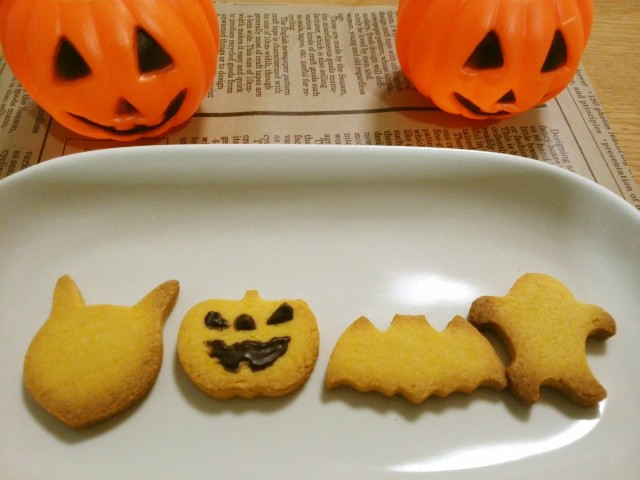 かぼちゃのクッキーでハロウィンの画像