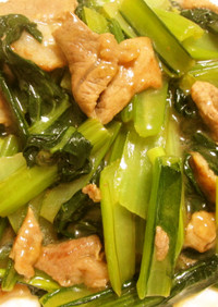 簡単中華風♪小松菜と豚肉炒め。
