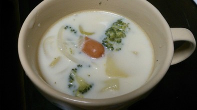野菜と豆乳のスープの写真