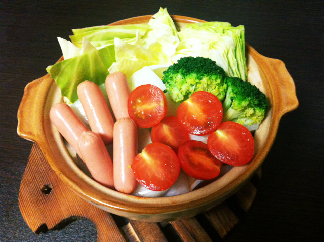 簡単☆一人鍋　～２度美味しいトマト鍋編～の画像