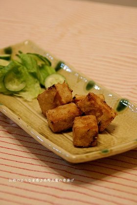 お肉のような食感♪高野豆腐の唐揚げ