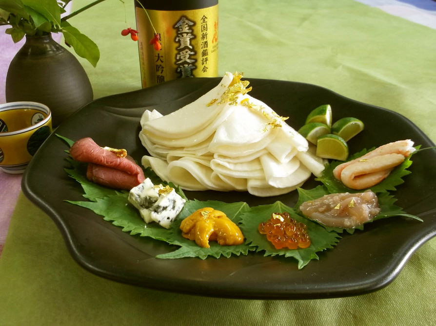 加賀野菜『源助大根』の昆布締め料理の画像