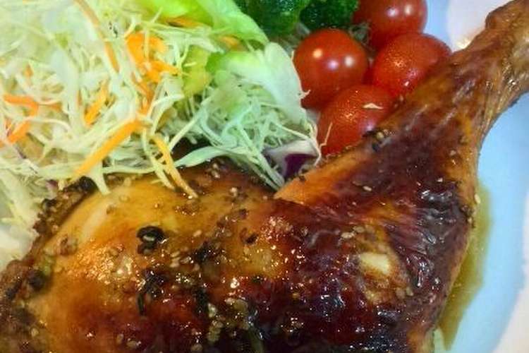 骨付き鳥もも和風グリル 漬けて焼くのみ レシピ 作り方 By かりんのみみ クックパッド 簡単おいしいみんなのレシピが360万品