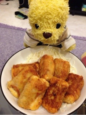 ヘルシー絶品肉巻き豆腐カツ