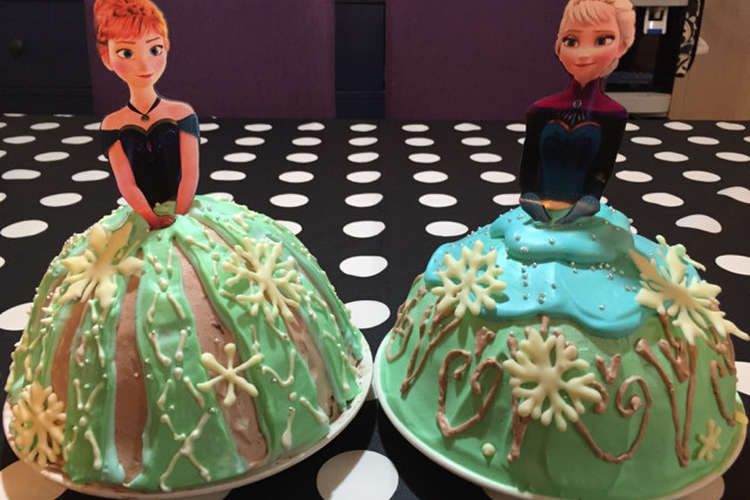 アナと雪の女王 戴冠式のドームケーキ レシピ 作り方 By Joerh クックパッド