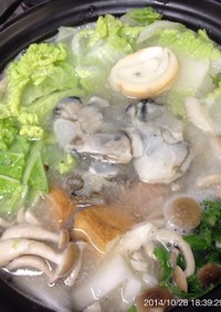 牡蠣とシメジのおろし鍋