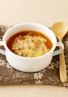 簡単美味・とろとろチーズのトマトスープ