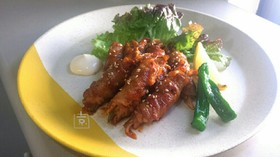 甘辛ソースDE舞茸の豚バラロール