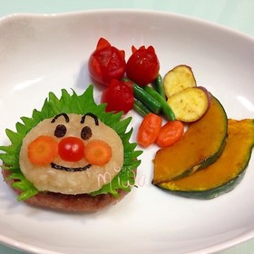 大根おろしアート(アンパンマン)