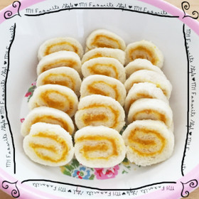 離乳食♪簡単かぼちゃのロールサンドイッチ