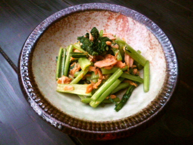 小松菜とツナの簡単炒め♪の画像
