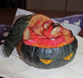 ハロウィンに!丸ごと南瓜の大人焼き林檎☆