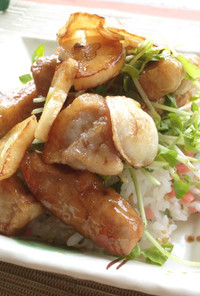 簡単！カラフルご飯✿バルサミコ酢ポーク丼