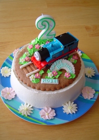 祝２歳　トーマスのバースデーケーキ