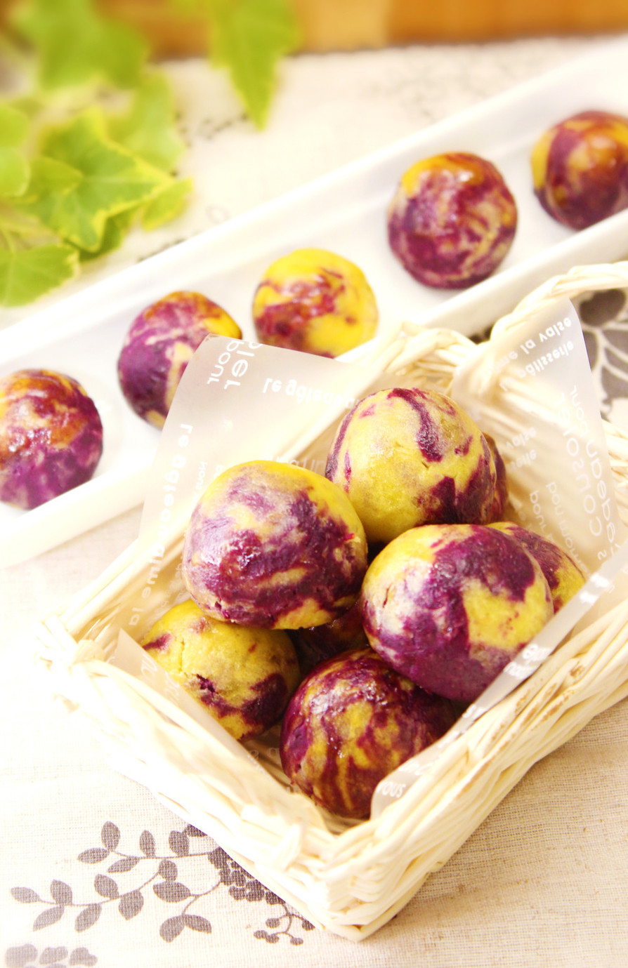 紫芋とさつま芋のスイートポテト♡の画像
