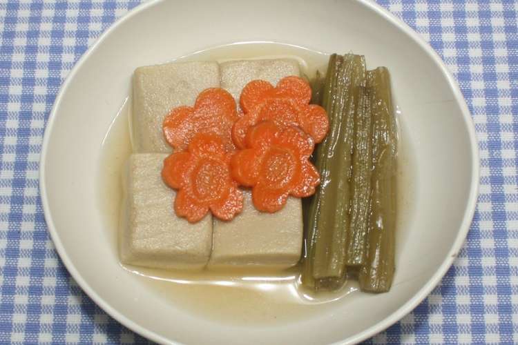 簡単 定番料理 乾燥ふきと高野豆腐の煮物 レシピ 作り方 By ウミダスジャパン クックパッド