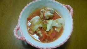 鶏ミートボールのトマト煮込み☆