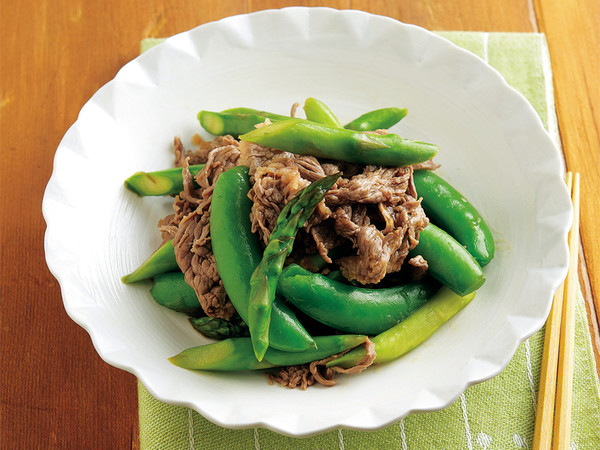 アスパラガスと牛肉の中華炒め