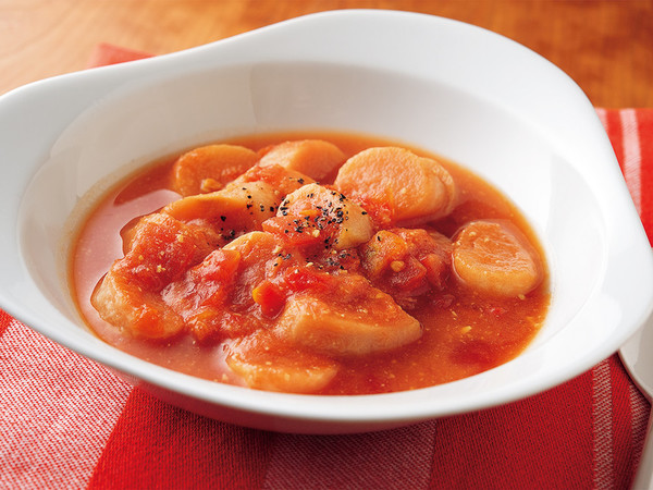 麩とトマト缶の簡単スープ