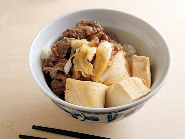 男の肉豆腐丼
