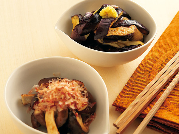 一度に2品焼きなす&焼きしいたけ