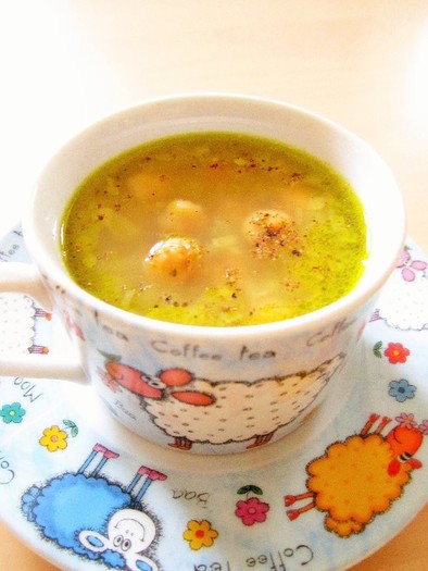 冷え解消　ポロネギとひよこ豆のスープの写真