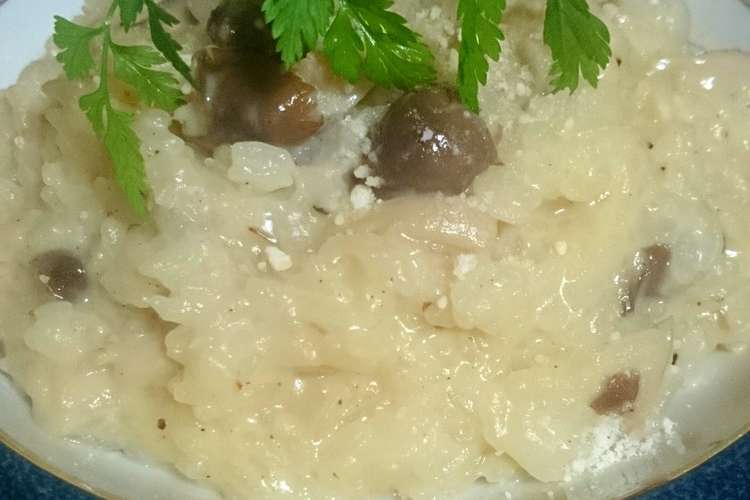 風邪ごはん 簡単10分きのこのリゾット レシピ 作り方 By Orizuru100 クックパッド 簡単おいしいみんなのレシピが360万品