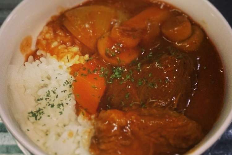 牛スネ肉のハヤシライス 圧力鍋で簡単 レシピ 作り方 By ヒカルカママ クックパッド