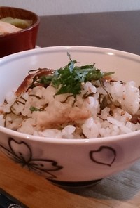 秋刀魚と乾燥めかぶの混ぜご飯♪