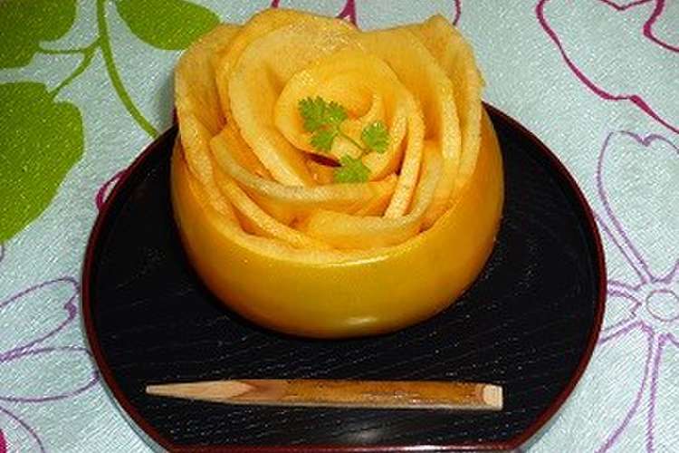 柿の飾り切り 花 レシピ 作り方 By ちー クックパッド