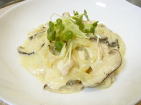 胸肉のきのこ豆乳クリーム煮