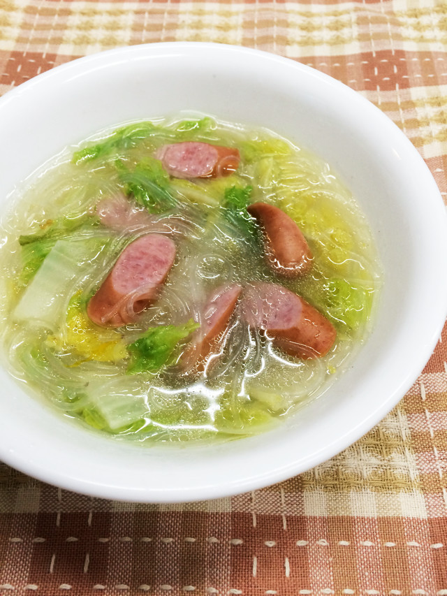 懐かし給食の味☆白菜と春雨スープの画像