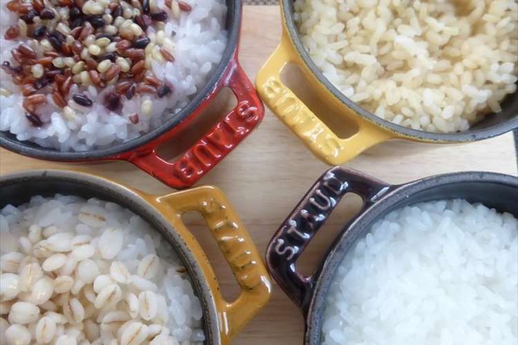 ストウブココット１０で4種のご飯 レシピ 作り方 By さなえのおうちご飯 クックパッド 簡単おいしいみんなのレシピが349万品