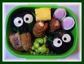 となりのトトロ"まっくろくろすけ"弁当