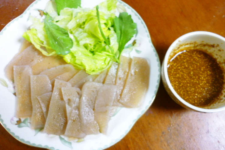 混ぜるだけ 美味しい刺身こんにゃくタレ レシピ 作り方 By Crue7 クックパッド 簡単おいしいみんなのレシピが352万品