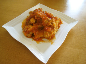 簡単で感嘆! ケチャップ煮