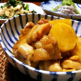 長いもと鶏肉でホクホク簡単甘辛煮