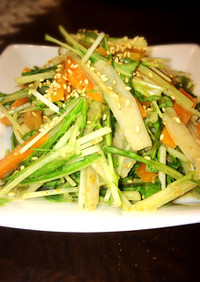 水菜とゴボウのサラダ