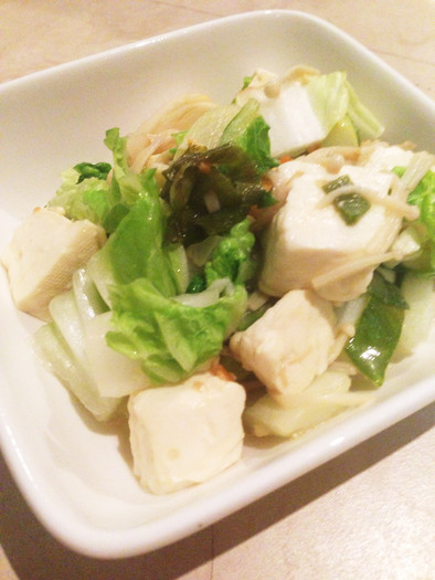 温活！白菜とお豆腐コク炒め*の写真