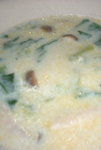 青梗菜のクリームスープ