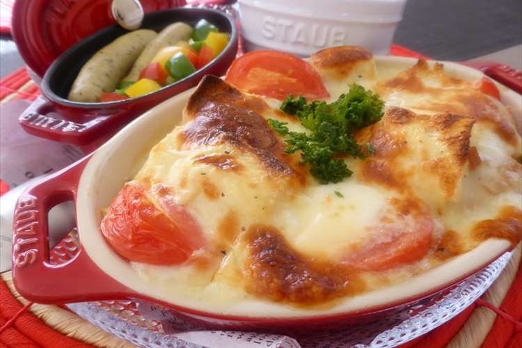 ストウブセラミックでパンでグラタン レシピ 作り方 By さなえのおうちご飯 クックパッド 簡単おいしいみんなのレシピが352万品